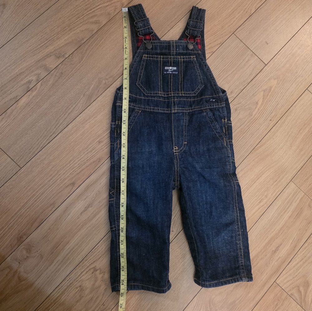 Oshkosh Bgosh Denim Overalls- 12 Months - Picture 11 of 14